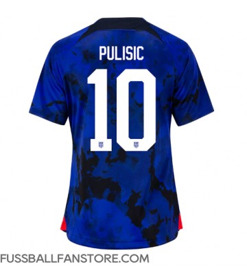 Vereinigte Staaten Christian Pulisic #10 Replik Auswärtstrikot Damen WM 2022 Kurzarm